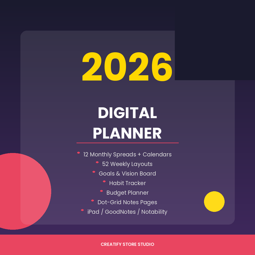 Digital Planner 2026 — iPad / GoodNotes