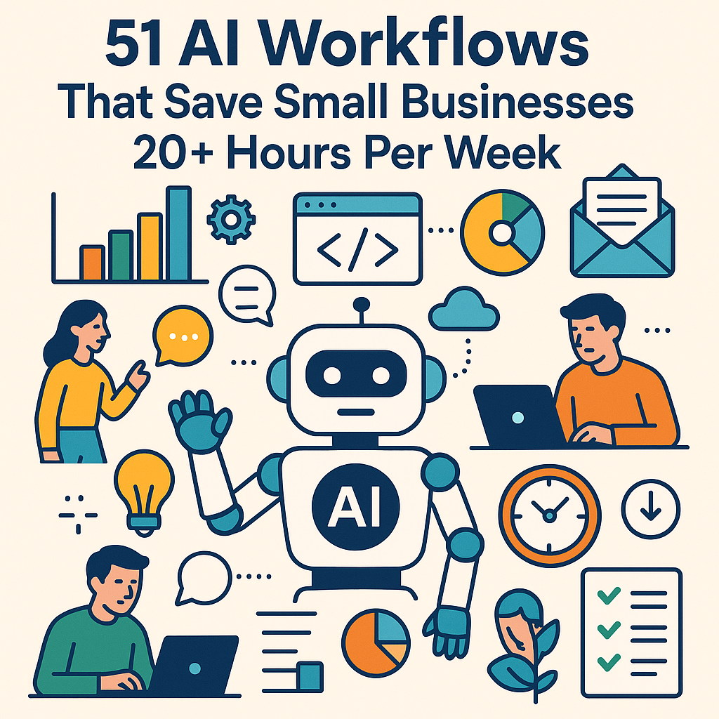 51 AI Workflows That Save Small Businesses 20+ Hours Per Week