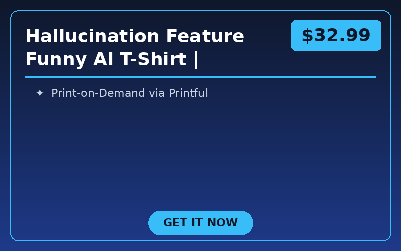 Hallucination Feature Funny AI T-Shirt | Programmer LLM Developer ChatGPT Humor Unisex Cotton Tee