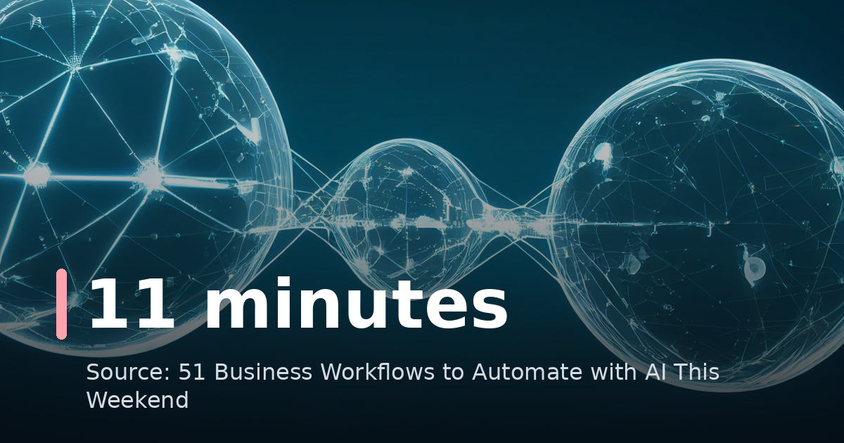 51 Business Workflows to Automate with AI This Weekend