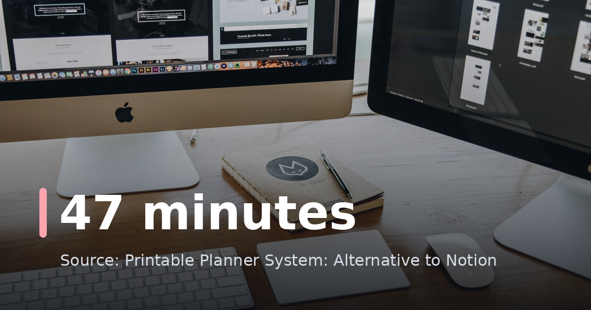 Printable Planner System: Alternative to Notion