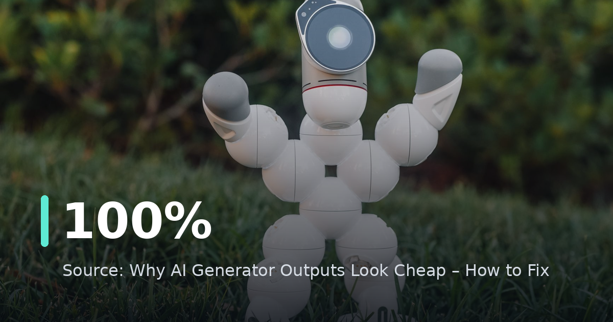 Why AI Generator Outputs Look Cheap – How to Fix