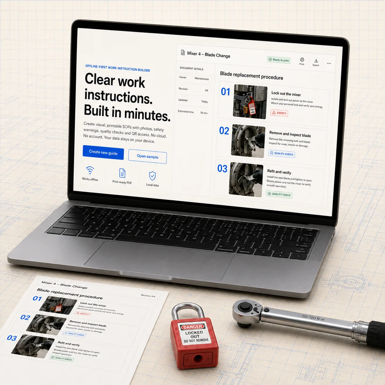 WorkGuide Studio Pro offline work instruction software product image