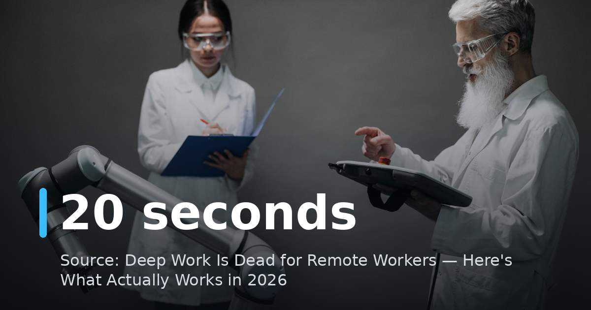 Deep Work Is Dead for Remote Workers — Here's What Actually Works in 2026