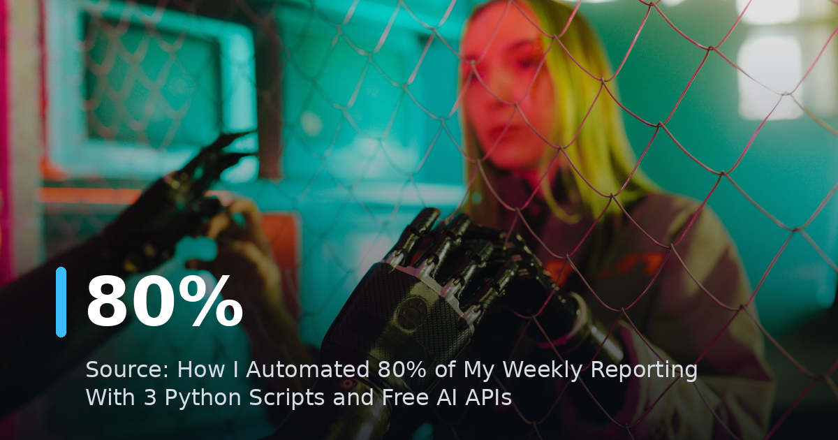 How I Automated 80% of My Weekly Reporting With 3 Python Scripts and Free AI APIs