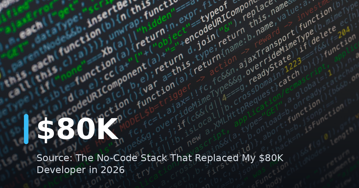 The No-Code Stack That Replaced My $80K Developer in 2026
