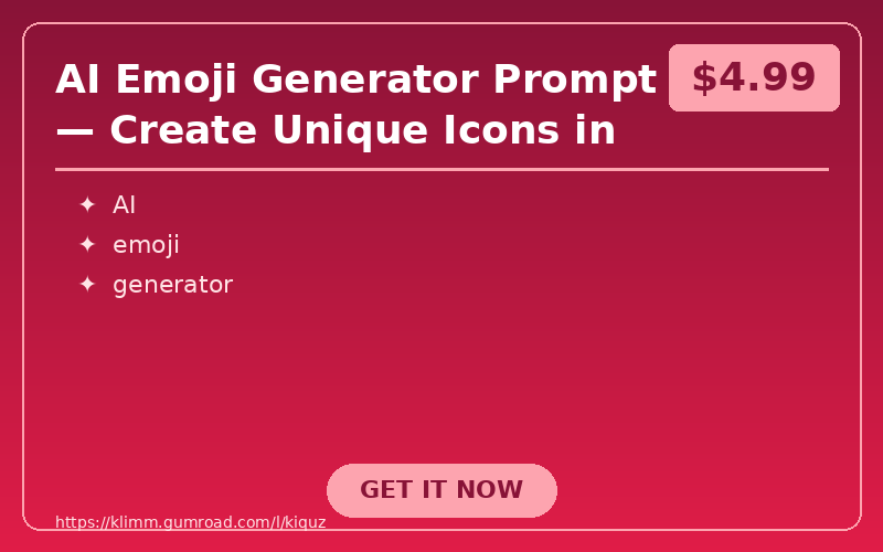 AI Emoji Generator Prompt — Create Unique Icons in Seconds
