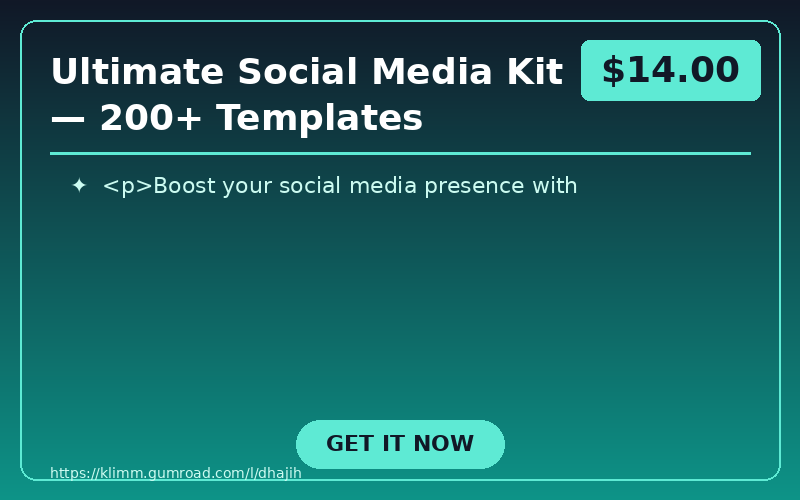 Ultimate Social Media Kit — 200+ Templates