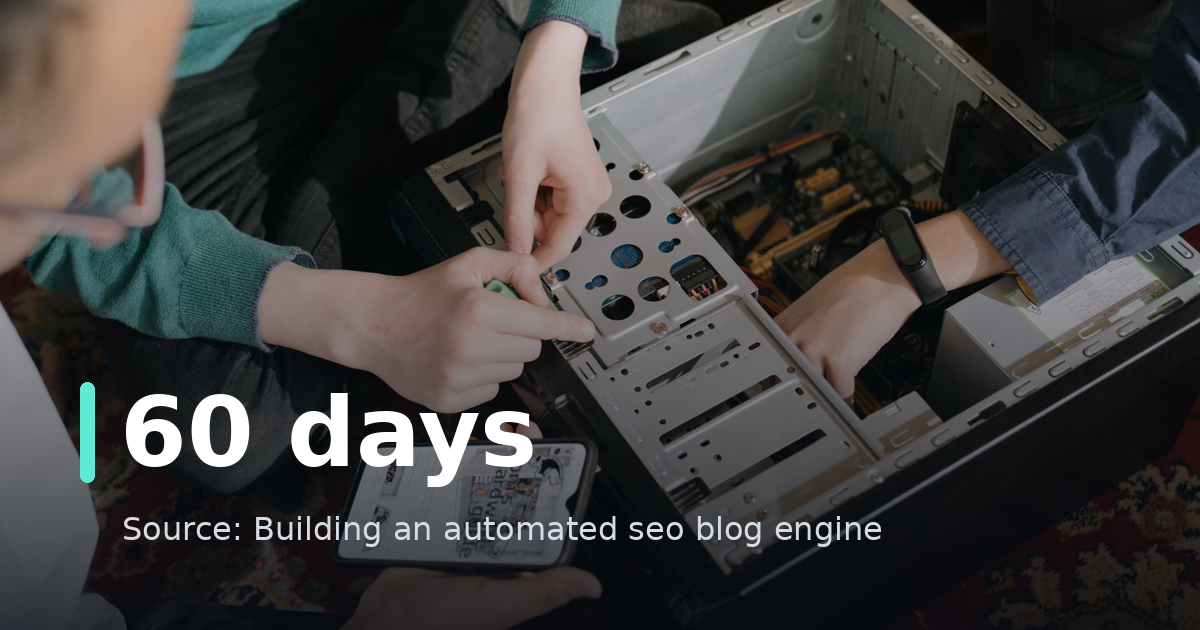 Building an automated seo blog engine