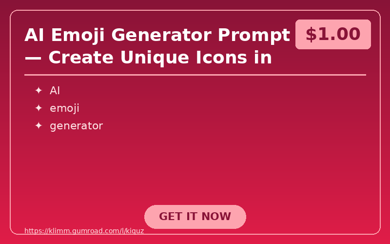 AI Emoji Generator Prompt — Create Unique Icons in Seconds