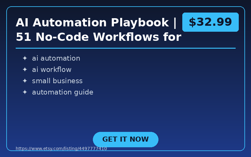 AI Automation Playbook | 51 No-Code Workflows for Marketing, Sales & Operations