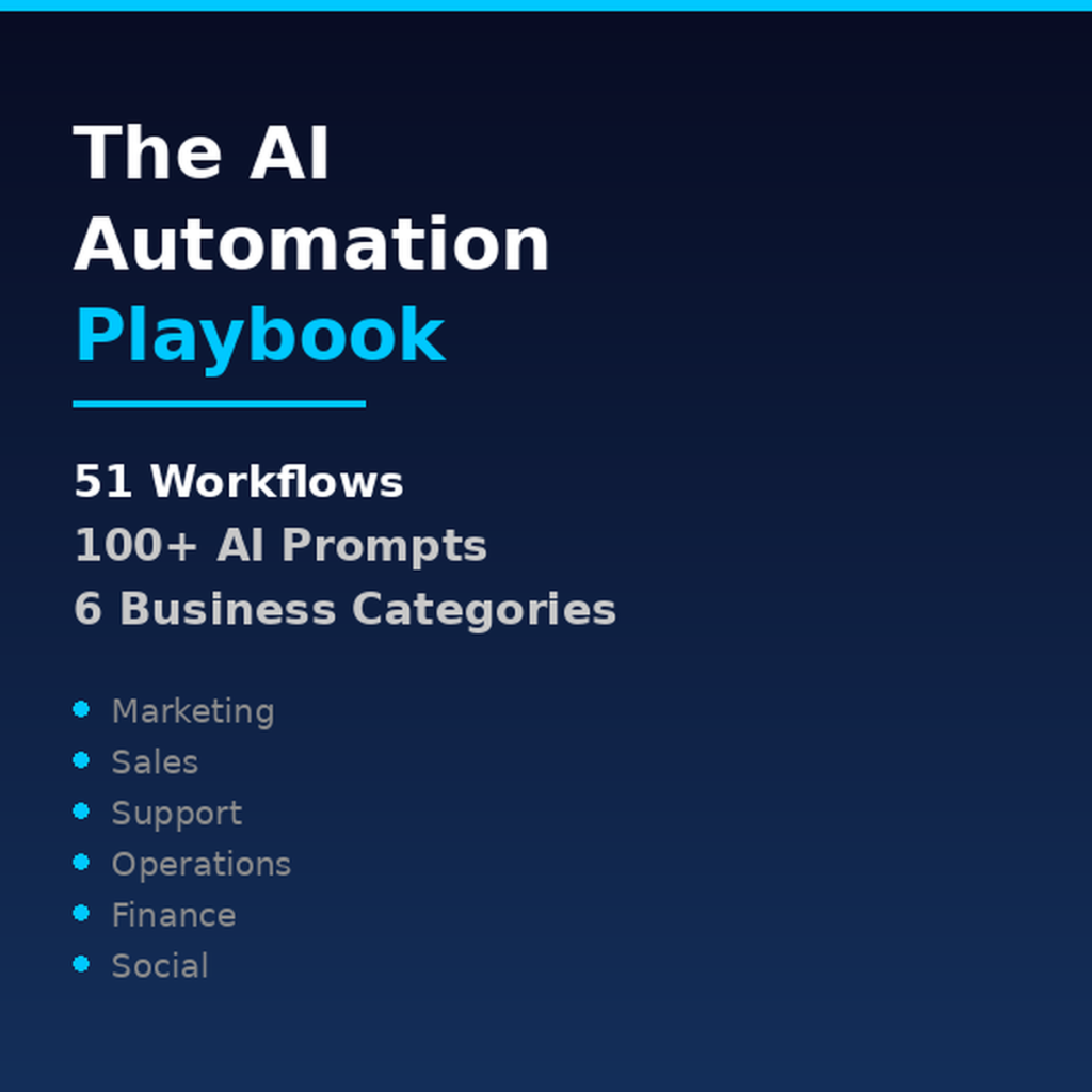 The AI Automation Playbook: 51 Workflows for Small Business