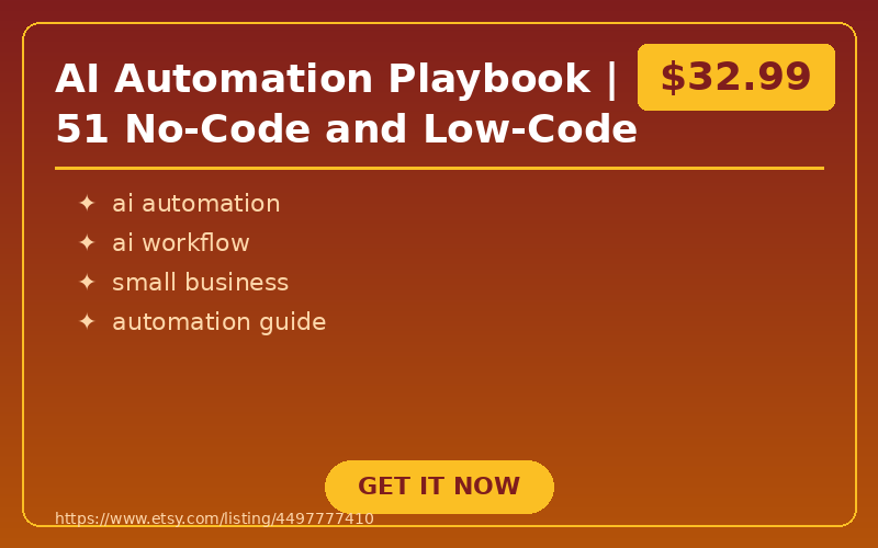 AI Automation Playbook | 51 No-Code and Low-Code Workflows for Marketing, Sales & Operations