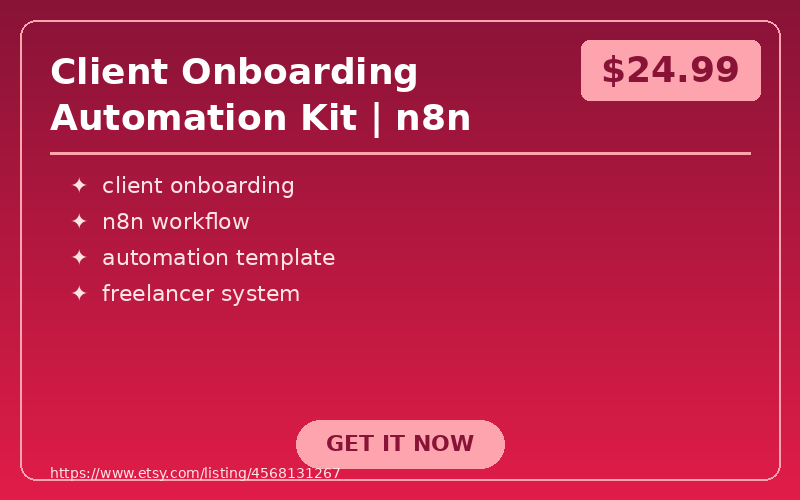 Client Onboarding Automation Kit | n8n Workflows, CRM Tables & Follow-Up Templates