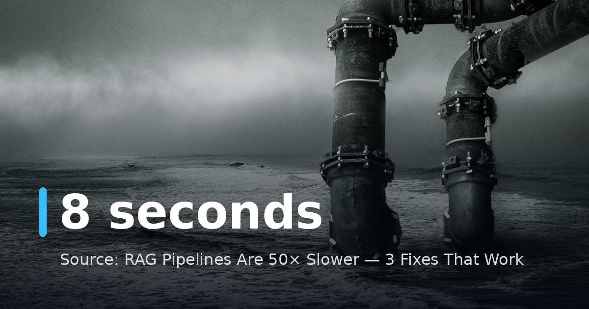 RAG Pipelines Are 50× Slower — 3 Fixes That Work