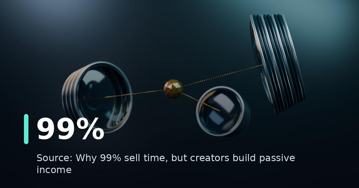 Why 99% sell time, but creators build passive income