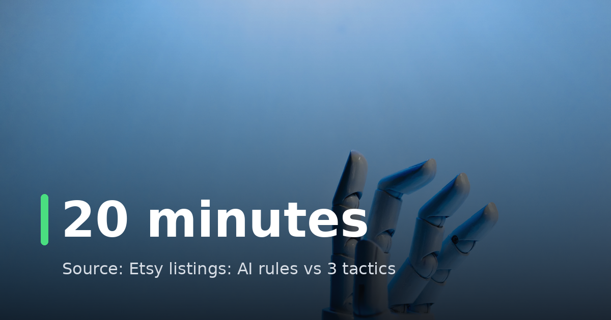 Etsy listings: AI rules vs 3 tactics