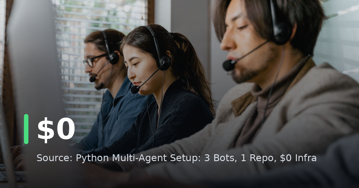 Python Multi-Agent Setup: 3 Bots, 1 Repo, $0 Infra