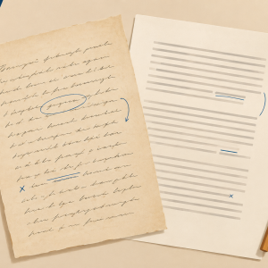 Human Voice Editing Pass (one article, with scorecard) — illustration